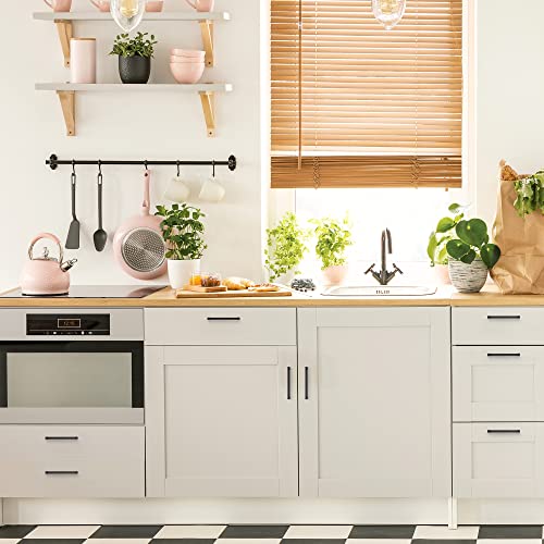 Ravinte Matte Black Cabinet Pulls Slim Cabinet Handles, 5 Inch CC, 30 Pack - size: 5" hole center