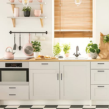 Ravinte Matte Black Cabinet Pulls Slim Cabinet Handles, 5 Inch CC, 30 Pack - size: 5" hole center