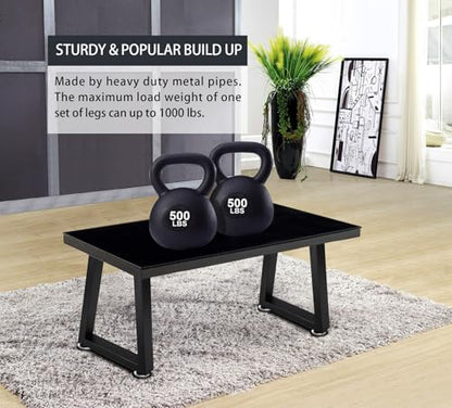 Taelakeni 22 Inch Metal Coffee Table Legs Bench Legs, Trapezoid - color: Trapezoid, size: 22 IN
