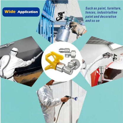 Airless Paint Sprayer Nozzle Kit (Color: Swivel Joint Set), Compatible with Graco and Titan airless sprayers, Suitable for high-Pressure airless Spray Gun Extensions and Anti-Spray Valve adapters.