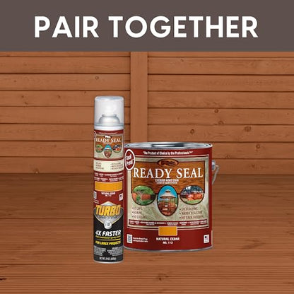 Ready Seal Exterior Wood Stain & Sealer, Natural Cedar, Turbo Spray - color: Natural Cedar, size: 24 Ounce Spray (Pack of 1)