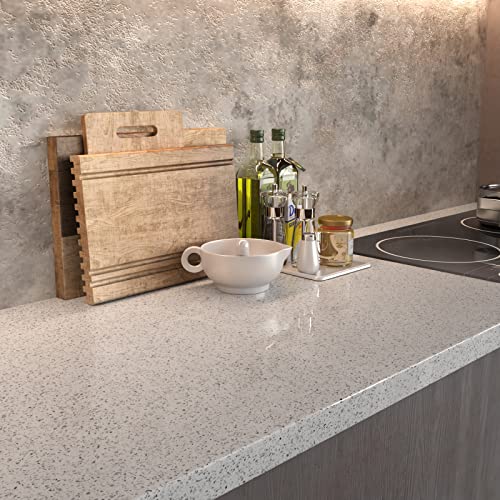 MelunMer White Wallpaper Marble Contact Paper for Countertops 15.7”×197” - color: White, size: 15.7" x 197"