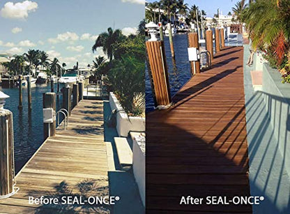 Seal-Once Nano+Poly Penetrating Wood Sealer, 2 Gallon, Black - color: Black, size: 2 Gallon
