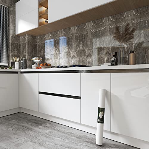 Yenhome Vinyl Contact Paper Waterproof 24" x 196" Glossy White Removable Peel and Stick Wallpaper Table Drawer and Shelf Liner Self adhesive Contact Paper for Kitchen Cabinets Cover - size: 24"W x 200"L