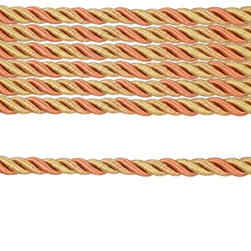 10 Yards / 1cm Twisted Rope Cord Trim Nylon Rope Thread String for DIY,Home Decor,Sofa Furniture Decoration-Mix Orange - style: mix orange