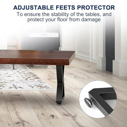 16" Metal Coffee Table Legs, Z-Type Set of 2, 40 cm H x 30 cm W - size: 16" Z-Type