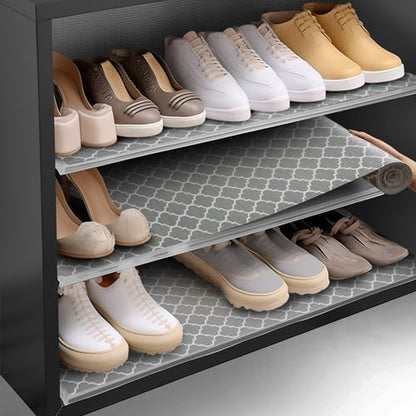 Shelf and Drawer Liner for Kitchen Cabinet Non-Adhesive Non Slip - color: Gray, size: 12"W x 118"L
