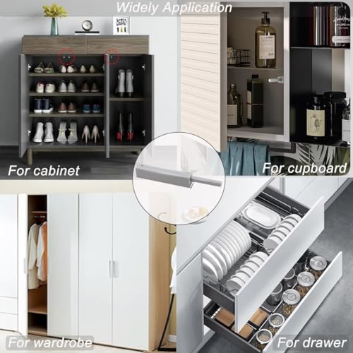 Magnetic Push Latch & Lock ZKRIOC 2 Pack Push to Open Door Latch Cabinet Hardware for Door Touch Latch and Catch Magnet Push Release Heavy Duty Tip on Closet Close Strong Pop Out