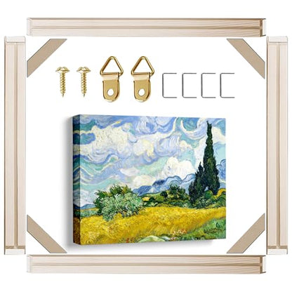 Canvas Stretcher Bars 14x18 Inch Frame Kit, Available in 25+ size Wood Stretcher Bars for Home and Office, Gallery Wrap Wall Arts Supply for Oil Painting, Poster, Picture & Paint by Numbers - size: 14"x18"