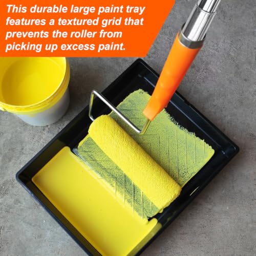 King Origin Paint Roller Kit with Extension Pole 3.7 Ft, 12 PCS - color: 4"&9" Rollers, 12-Pack