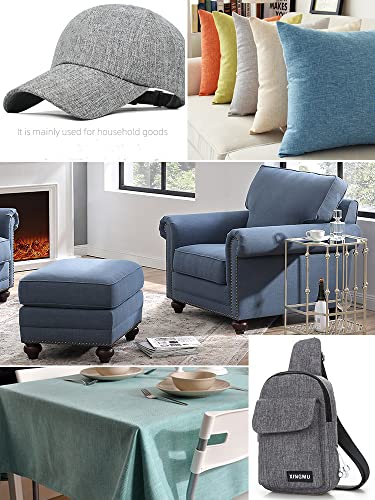 TinaKim Faux Slub Linen Upholstery Fabric, for Chairs Couch Settee Cover Material (Black, 3 Yard (57x 108 inch)) - color: Black, size: 3 yard pre cut