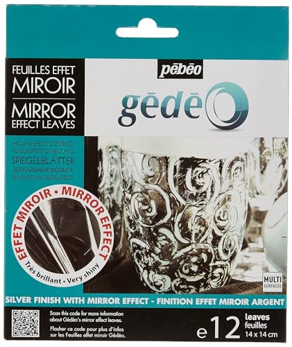 Real 24K Silver Leaf: with Our Gédéo 24k Silver Sheets, You can Enhance Your Masterpiece with a high-Shine, Mirror-Like Touch for a Stunning Effect - color: Silver