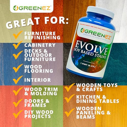 Evolve Soy-Based Wood Stain | Vibrant, Long-Lasting Color | Enhanced Wood Protection - 1 Pint - Rustic Stone - color: Rustic Stone