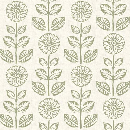 Wudnaye Floral Wallpaper Peel and Stick Boho Contact Paper 17.7in×196.8in - color: Green, size: 17.7" x 196.8"