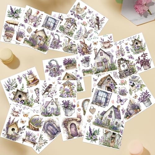 16 Pcs Lavender Rub-On Transfers for Furniture & Crafts - style: Lavender