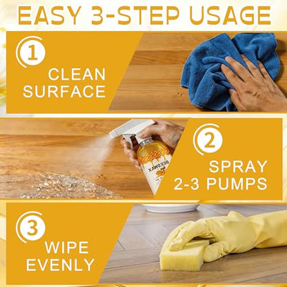 Beeswax Wood Polish Spray,Beeswax Floor Spray,Beeswaxs Floor Polish,Beeswaxs Floor Restorer,Multi-Purpose Furniture Polish,Wood Cleaner Repairing and Care,Restores Shine & Removes Scratches(355ml)