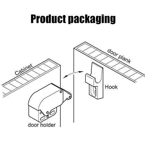 Push to Open Door Latches, Automatic Cabinet Latch Lock Set No Handle Spring Latches for Cupboard Wardrobe Furniture Sliding Doors Easy Install Hidden Touch Catch