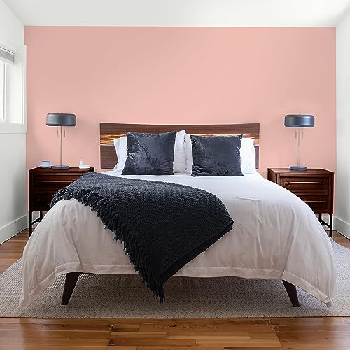 Glidden Total Interior Wall Paint & Primer All-in-One, Mesa Pink/Pink, Flat, 1 Gallon - color: Mesa Pink, size: 128 Fl Oz (Pack of 1)