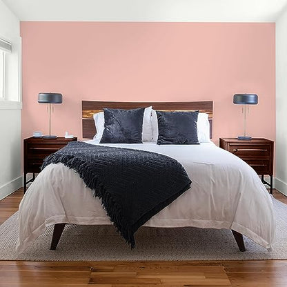 Glidden Total Interior Wall Paint & Primer All-in-One, Mesa Pink/Pink, Flat, 1 Gallon - color: Mesa Pink, size: 128 Fl Oz (Pack of 1)