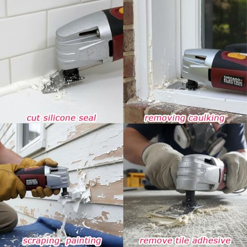 XXGO 2 Pcs Rigid Multi Tool Scraper Blades for Removing Caulking Paint - size: Multi Tool Scraper Blade - 2 Pcs