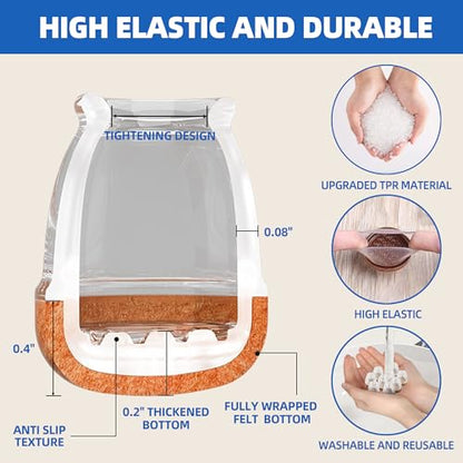 20PCS Clear Extra Small Skinny Chair Leg Floor Protectors, Fit 0.4"-0.5" - size: XXSmall (Fit 0.4"-0.5")