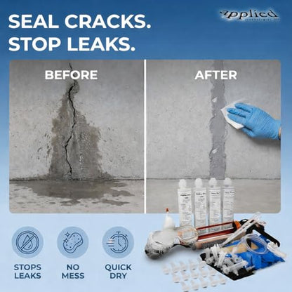 Hydra Stop 300 Fast Set Crack Injection Kit, 10ft