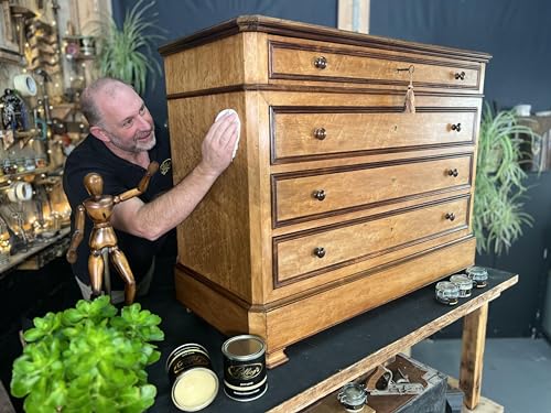 Gilboys 'Pure Gold' Clear Beeswax Polish for All Types of Wood and Furniture (1L). Ideal for use on Ash, Beech, Maple, Light Oak, Pine and Any Tired and Dried Out Wood Finish.