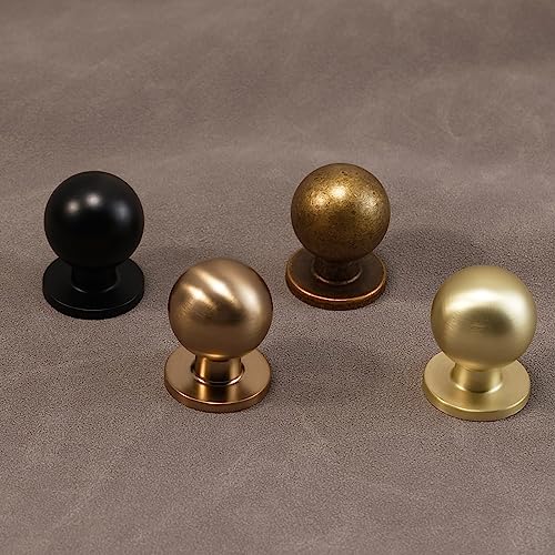 10 Pack Matte Black Cabinet Knobs - Solid Zinc Alloy Drawer Knobs & Handles for Cabinets & Cupboards - color: Matte Black