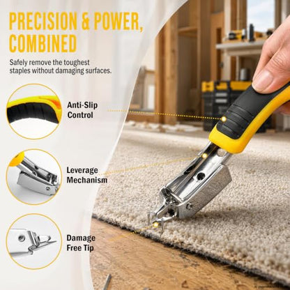 Heavy Duty Staple Remover, Upholstery Staple Puller Lifter Tool for Carpet