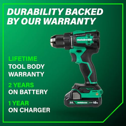 Metabo HPT 18V MultiVolt Cordless Brushless Driver Drill Kit, DS18DEX