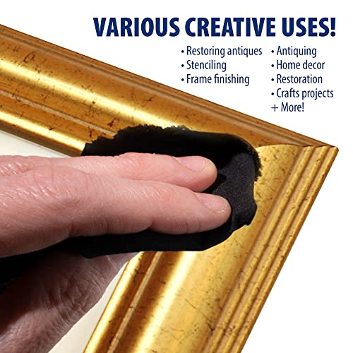 AMACO Rub n Buff Wax Metallic Finish 9 Color Kit - Antique Gold European Gold Grecian Gold Autumn Gold Gold Leaf Spanish Copper Silver Leaf Ebony Pewter - 9 Rub and Buff Gilding Wax 15ml Tubes