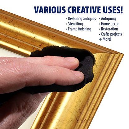AMACO Rub n Buff Wax Metallic Finish - Rub n Buff Gold Leaf 15ml Tube - Versatile Gilding Wax for Finishing Furniture Antiquing and Restoration - Rub and Buff Colors Single Tube