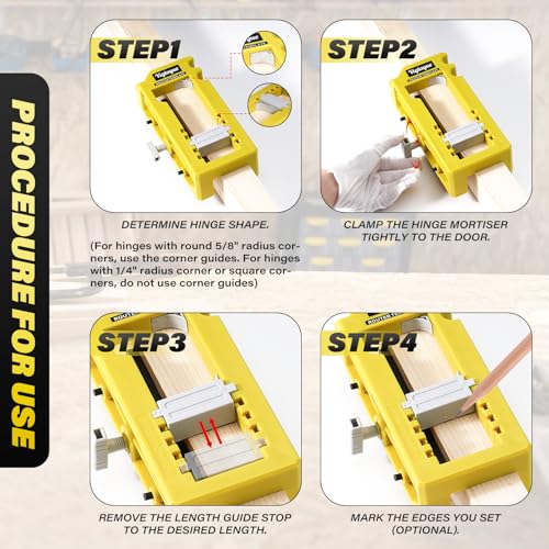 Door Hinge Jig Router Template for Woodworking - color: Green