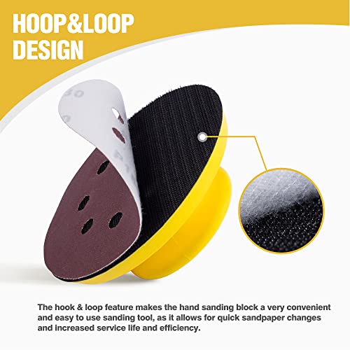 Sanding Block 1 PCS Hand Sander 5 Inch Hook and Loop Sanding Block 1 Pack Automotive Sanding Block for Woodworking,Furniture Making,DIY Handicrafts,or Car Repairs - style: 1PCS Mouse Sanding Block