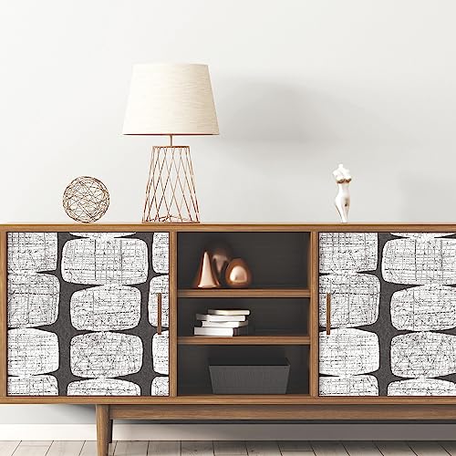 RoomMates Mid-Century Beads Peel and Stick Wallpaper - color: Black