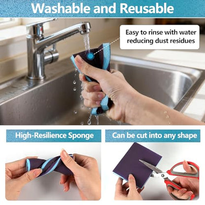18 Pack Wet Dry Sanding Sponge Set, 120 Grit Foam Blocks Sandpaper - style: 120 Grit