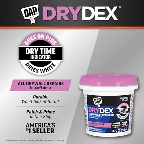 DAP DryDex Dry Time Indicator Spackling, Pink/White, 8 Oz (7079812328)