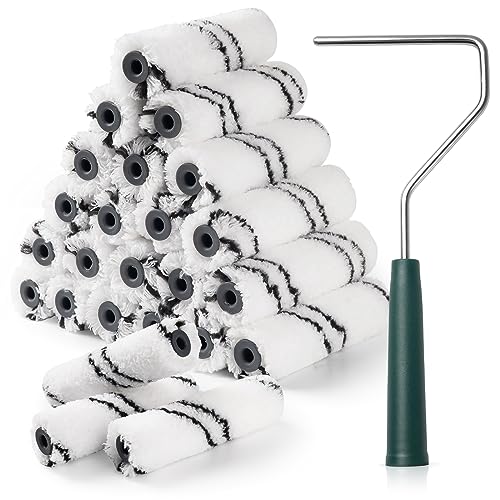 4 Inch Microfiber Paint Roller Covers 24 Pack - color: 4 inch paint roller 24 pack