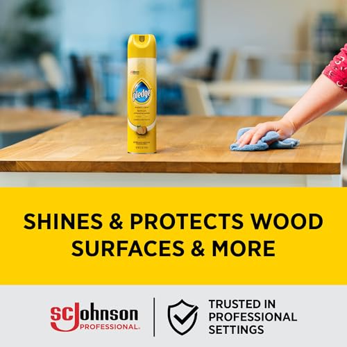 SC Johnson Professional Pledge Enhancing Polish Spray, Lemon scent, 12 Pack