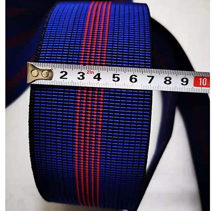 Elastic Webbing,Dark Blue and Red,2.76" Wide,43 ft Long Roll,Upholstery DIY,Sofa,Chair,Couch Sitting Belt Replacement,Upholstery Modification Elasbelt