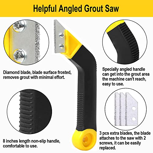 14pcs Grout Removal Tool kit, Grout Saw with Replacement Blades