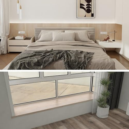 Peel and Stick Wallpaper Contact Paper Wood Oak Wood Grain Contact Paper Thicken Textured for Cabinets and Drawers Countertops Waterproof Self Adhesive Vinyl 23.6" x 196" - color: Natural Oak, size: 23.6"W x 196"L