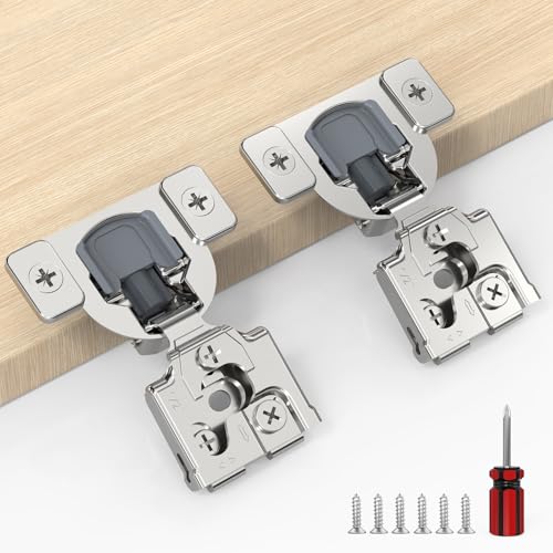 Furniware 60 Pack 30 Pairs 1/2 inch Overlay Soft Close Hinges - size: 1/2 inch Overlay