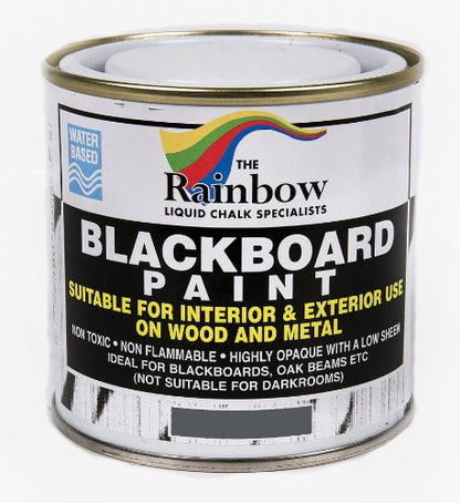 Chalkboard Blackboard Paint - Matte Finish [Grey] - (8.5oz Cover 32 sf) - color: Gray, style: 8.5oz Metal Can