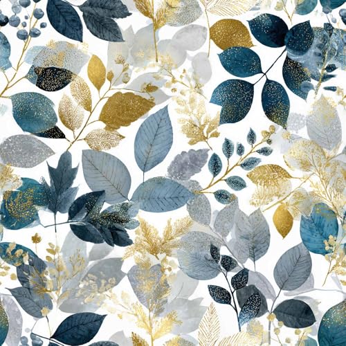 Watercolor Botanical Wallpaper, Eucalyptus Leaf Peel and Stick Wallpaper - color: ML-M104, size: 17.7" x 118"