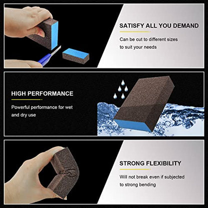 12Pcs Fine Sanding Sponge 120 Grit - size: 120 Grit