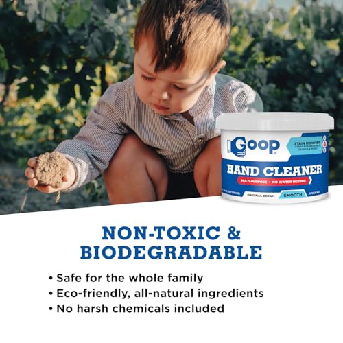 GOOP Original Multi-Purpose Waterless Hand Cleaner and Stain Remover - 14 oz Can (Pack of 4) - size: 14 Ounce (Pack of 4)