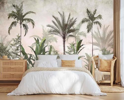 Jdayda Tropical Greenery and Leaves Mural - color: MURAL-314, size: 86" x 57"