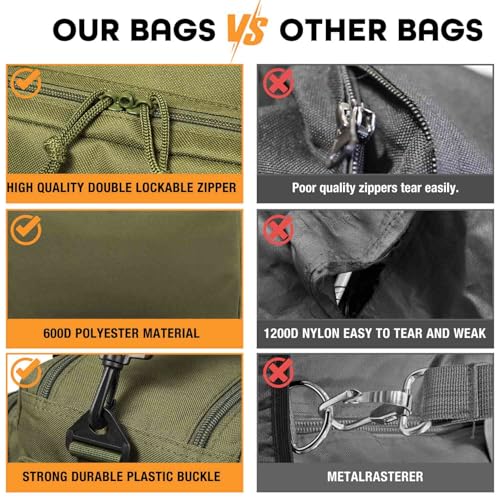 Range Bag -Medium Size Gun Range Bag for Handguns,Pistols and Ammo - color: Green