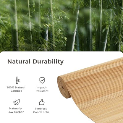 OUZUGIE 1 Pack 96x24 Inch Natural Bamboo Wall Panel - color: Twinned Carbides, size: 24" x 96"